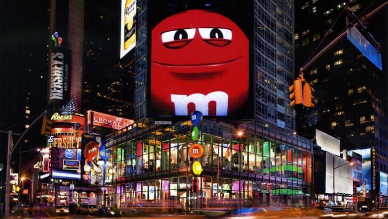 M&M's World de New York, à Times Square, est un incontournable