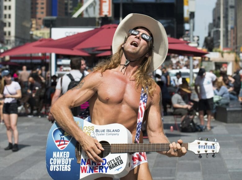 The Naked Cowboy New York - Times square