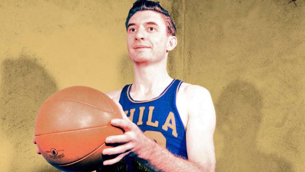 Joe Fulks con la camiseta de los Warriors de Filadelfia