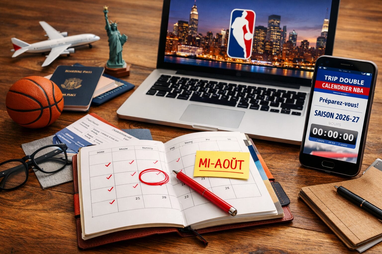Pr&eacute;parer un voyage NBA aux &Eacute;tats-Unis avant la sortie du calendrier NBA 2026-27