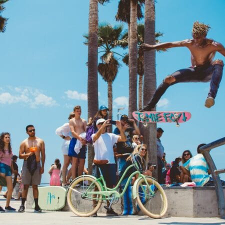 skateur à Venice Beach