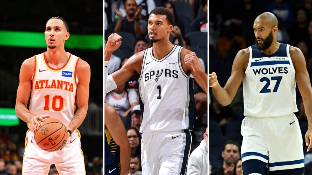 Zaccharie Risacher, Victor Wembanyama et Rudy Gobert — Français en NBA 2025-26