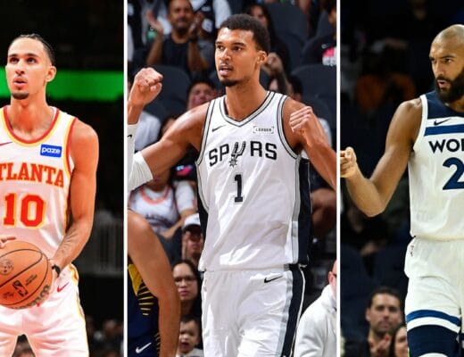 Zaccharie Risacher, Victor Wembanyama et Rudy Gobert — Français en NBA 2025-26