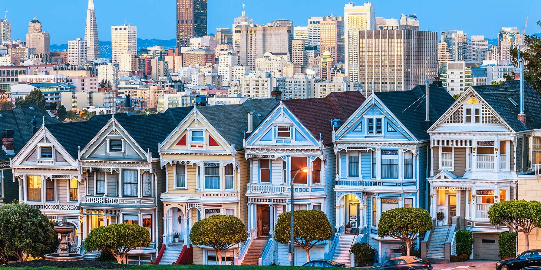 Painted Ladies de Alamo Square en San Francisco, una de las localizaciones m&aacute;s famosas de la serie Full House.