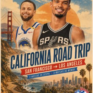 Voyage NBA Californie – 28 janvier au 5 février 2027 (4 matchs + vols + hôtels 4★)