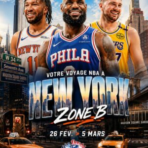 Voyage NBA New York – 26 février au 5 mars 2027 (2 matchs + vols + hôtel 4★)